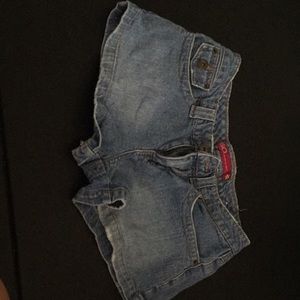 Denim shorts